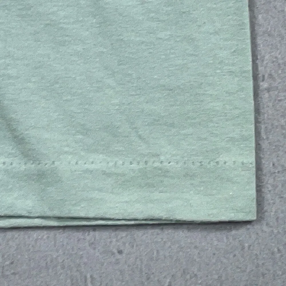Vintage Shirt Medium Caterpillar Butterflies Made in USA Single Stitch Green‎